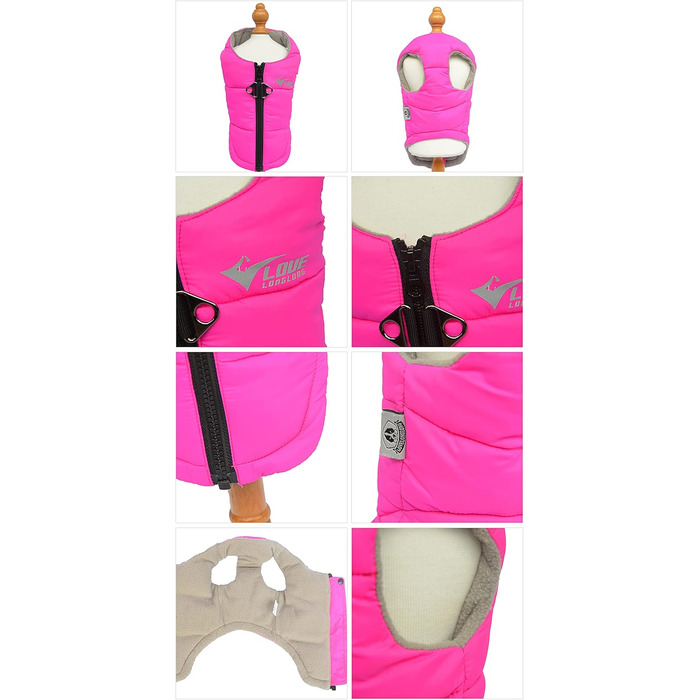 Зимова куртка для собак, водонепроникна, вітронепроникна, тепла флісова куртка з блискавкою для малих, середніх та великих собак, зелена, розмір L