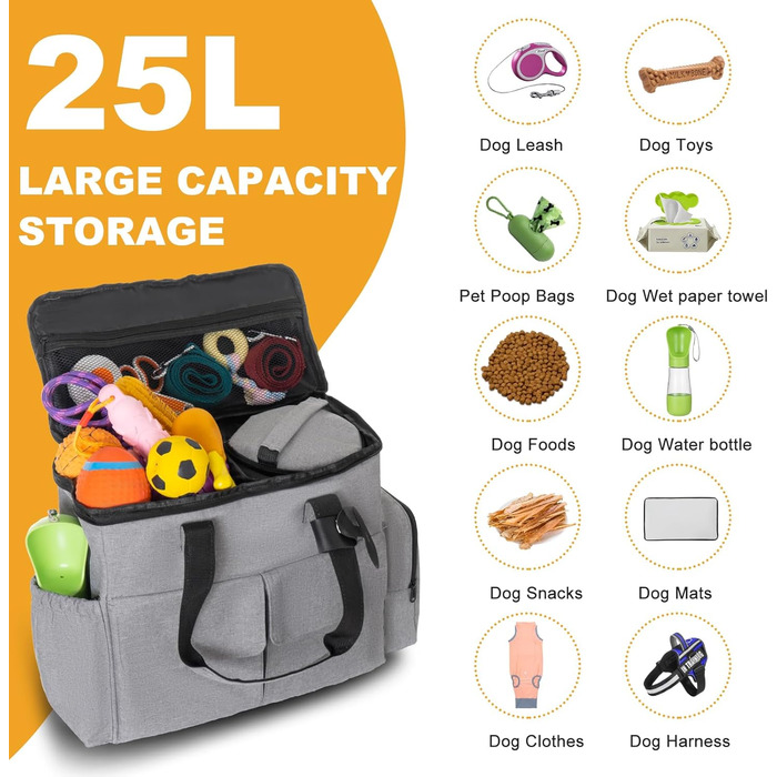 Сумка для собак Uross: дорожня сумка, рюкзак для тварин, переноска для собак, сумка для цуценят, дорожня переноска, сіра