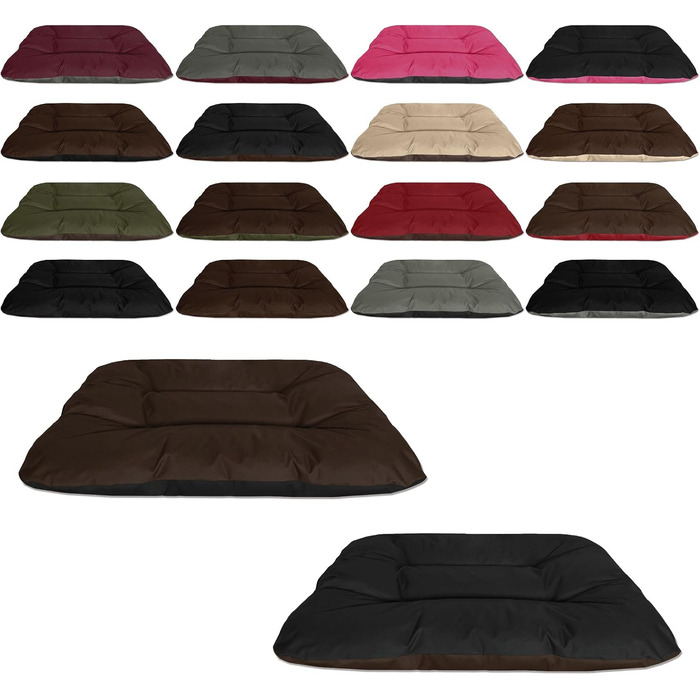 Кругле лежанка для собак BedDog® REX, велика, Бордо-сірий, 120x100x14 см, з можливістю перевертання, для дому та вулиці