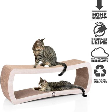 Дряпка-лежанка CanadianCat Jumbo Lounge Galaxy XXL з натуральним деревним декором