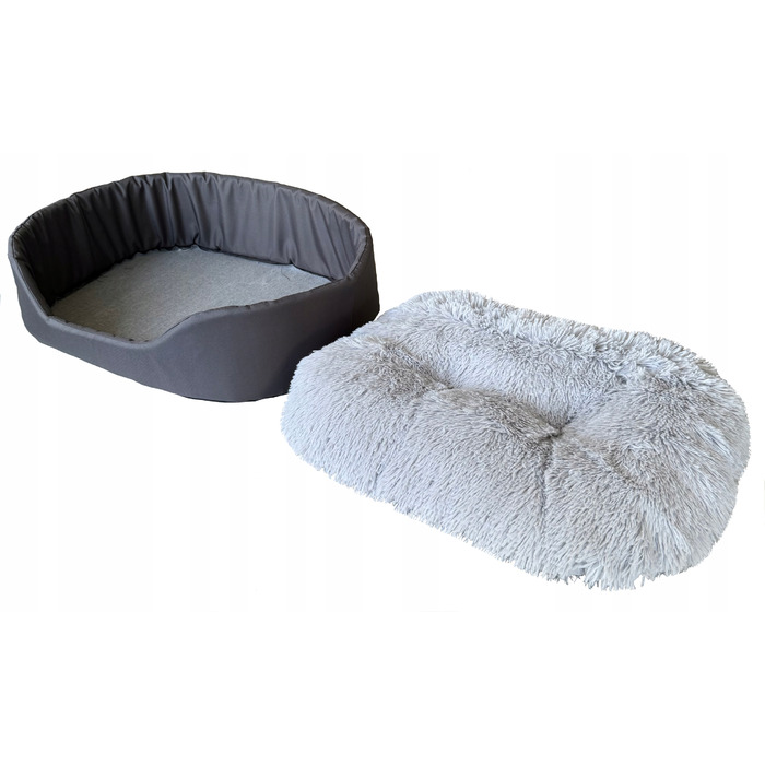 Лежак для собак Extrasen, сірий, 70 x 55 см