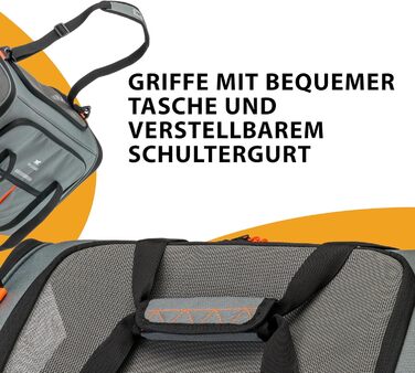 Переноска для собак та котів Ferplast Voyager PRO, сіра, 49x37x39 см, до 15 кг