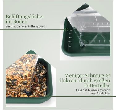 Годівниця для птахів Wildlife Home XL - велика, для підвішування, стійка до погодних умов, годівниця-пагода для саду та балкону