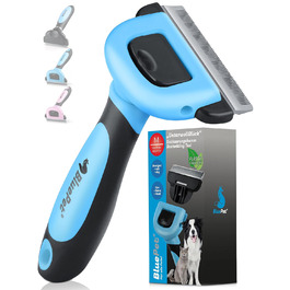 Гребінець для котів та собак BluePet, для короткошерстих порід, видаляє відмерле волосся та підшерсток, зменшує випадання на 90%, розмір M (ширина гребеня 66 мм)