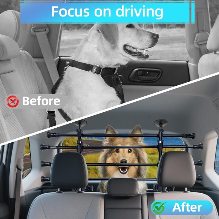 Сітка для собак у багажник авто, універсальна, з нержавіючої сталі. Підходить для седанів, універсалів, SUV. Висота: 32–50 см, Ширина: 85–140 см