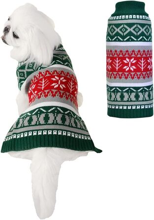 Теплий зимовий светр для собак середніх та великих порід, зелений. М'який, зручний, теплий костюм-светр для собак.