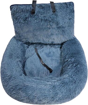 Автокрісло для собак, лежанка для собак у машину, автолежанка для тварин, автокошик для собак, автокрісло для маленьких, середніх та великих собак, сірий колір, розмір M