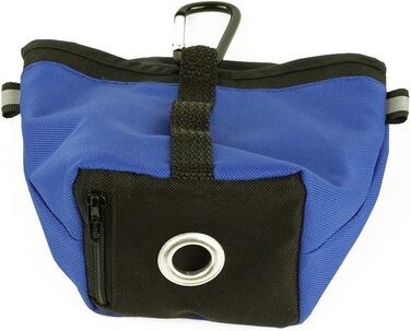 Сумка для корму та ласощів для собак з магнітним закриттям та відділенням для відходів, блакитна серія