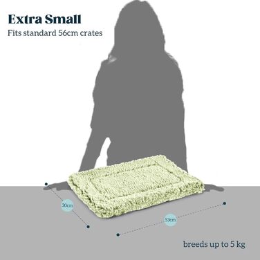 Міцне ліжко для собак Toutwool від жування - м'який лежак у переноску для собак - надійний лежак для агресивних жувальників - можна прати, ідеально підходить для маленьких порід & розмір L 62 см, (XS, Gleam)