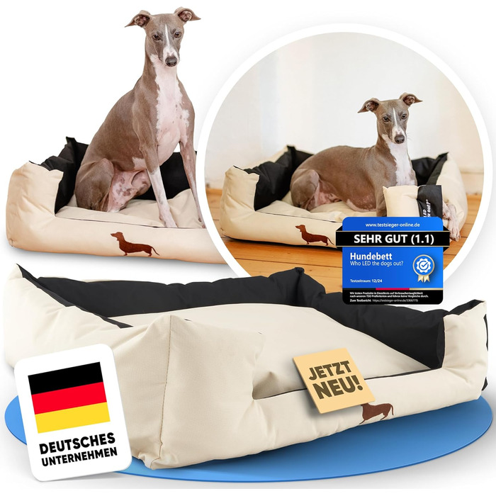 Крісло-ліжко для собак: міцне та зручне, для великих та маленьких собак, цуценят та літніх тварин. Крісло-ліжко для собак, корзина для собак, різних кольорів (S, пісочний)