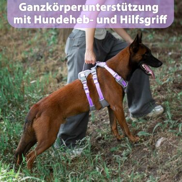 Шлейка Huntboo для собак - антистресова, з ручкою, для малеких, середніх та великих порід (S, M), лавандова