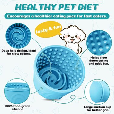 Лежанка-лялька для собак, 2 шт., зелена, розмір S, для заспокоєння, повільний годівник, нековзний лежак з силікону для собак маленьких, середніх та великих порід, BPA-free