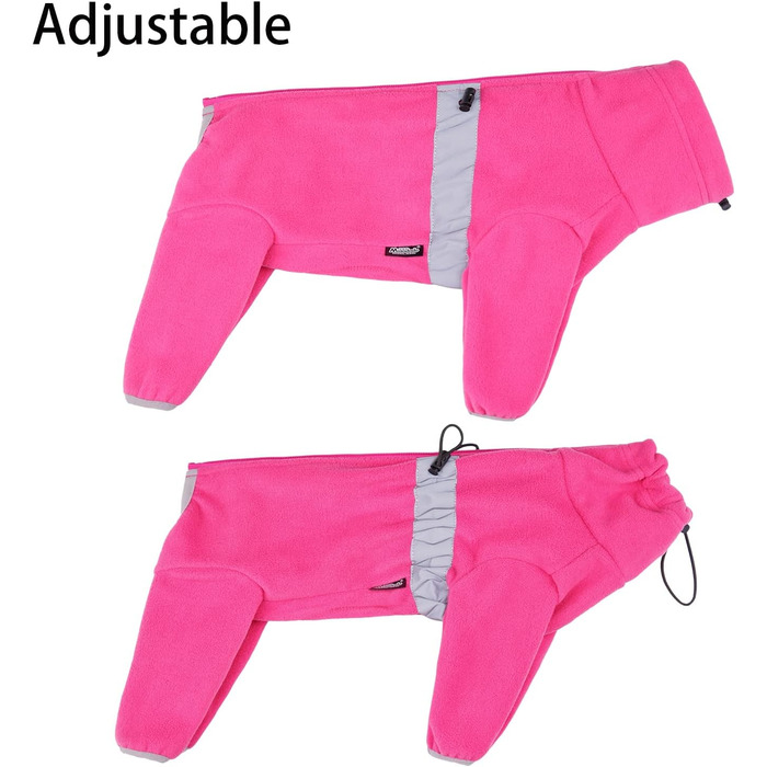 Зимовий комбінезон для собак YRRYGN, теплий флісовий костюм з кільцем D, для маленьких собак, світло-коричневий, розмір L (Hot Pink, XL)