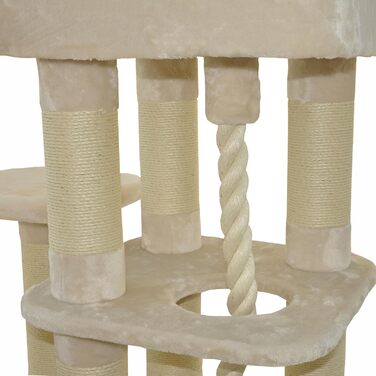 Котячий будиночок Nanook Memphis XXL - великий, з плюшем, для великих котів, 158 x 85 x 49 см, бежевий