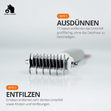 Щітка для підшерстка Cookie | Для собак, котів та коней | Підходить для порід з середньою та довгою шерстю | Видаляє підшерсток, запобігає утворенню ковтунів (S-M)