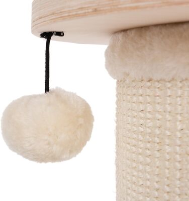 Дряпка для котів Natura Paradise Jasmine з кріпленням до стіни | Дряпка-дерево | Висота 136 см (S, Кремовий)