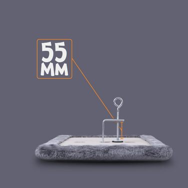 М'яке ліжко для котів Bestlivings на підвіконня, сіре (45x28 см), ліжко для котів, котяча лежанка, ковдра для котів