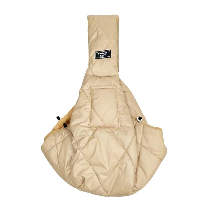 Сумка-переноска для собак та котів на зиму, м'який ремінь, сумка через плече для маленьких тварин - Абрикос