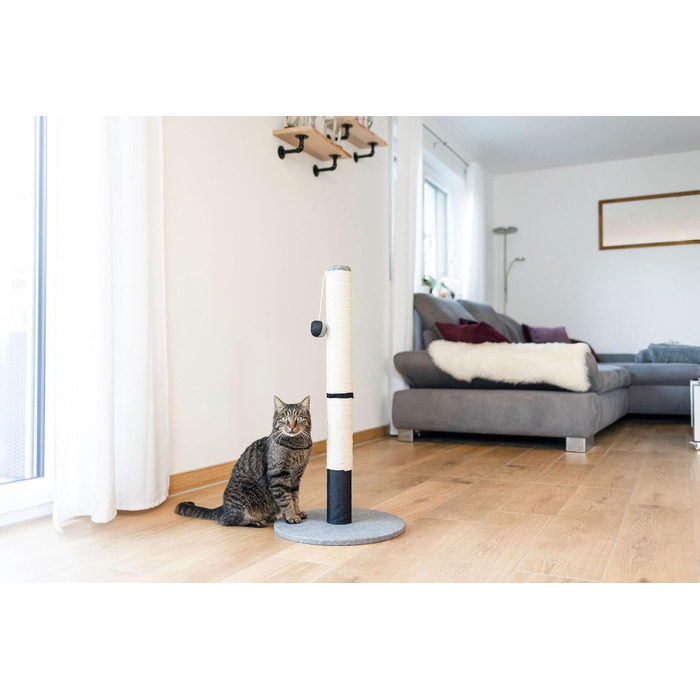 Дряпка для котів Kerbl Opal Pro сіра/чорна 40x40x80 см