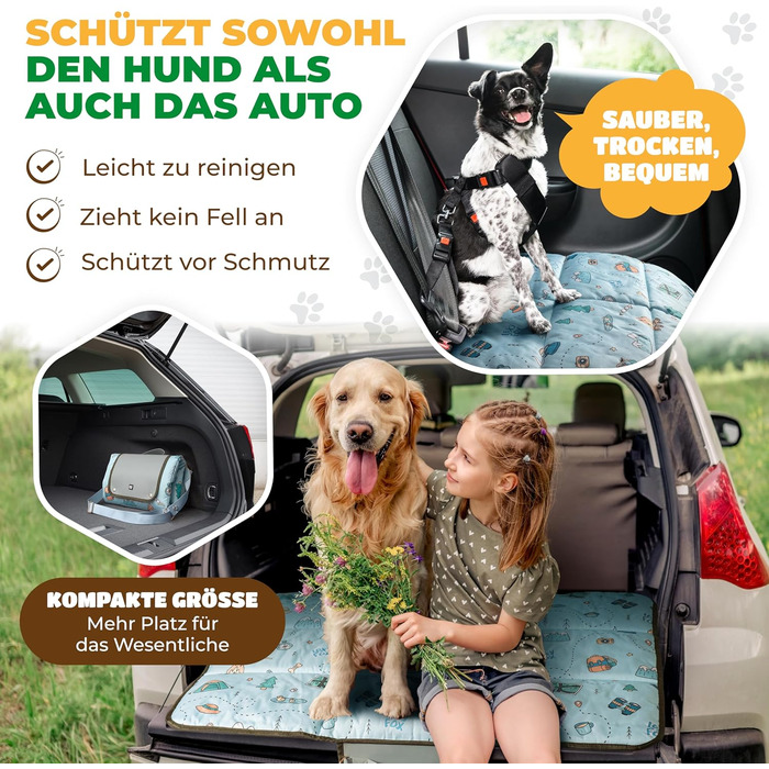 Водонепроникний килимок для собак | Зручний у подорожах, ізольований, з неслизькою поверхнею | Підходить для кемпінгу та відпочинку | Легкий, миючий, для собак