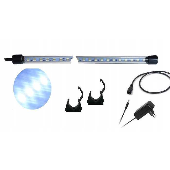 Подвійне трубчасте LED-освітлення для акваріума 70 см, SMD 7020