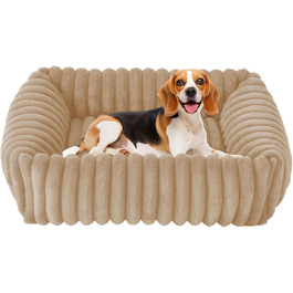 Крісло-ліжко для собак маленьких та середніх порід, 50x48x15 см, миється, кошик з антиковзким покриттям, бежевий/кремовий колір