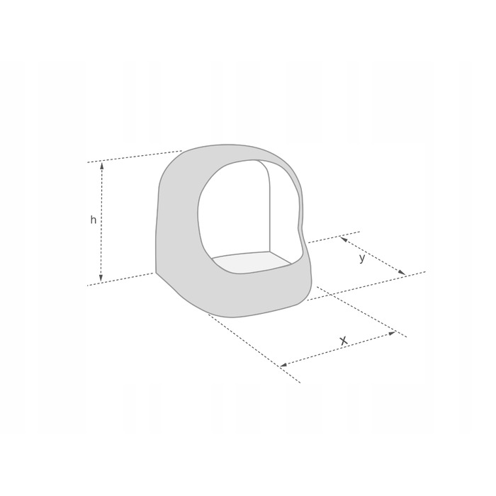 Лежанка для собак Amiplay Milano Buda овальна, бежева, розмір M