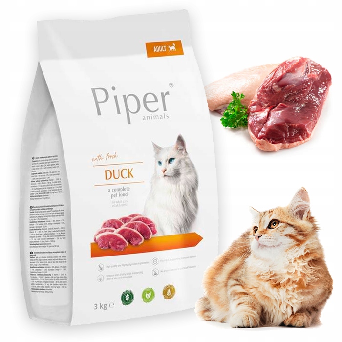 Сухий корм для тварин Piper Animals з качкою, 3 кг