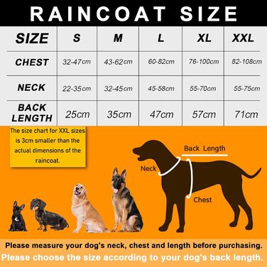 Водонепроникна дощова куртка для собак: легка, вітрозахисна, з безпечними світловідбиваючими смугами та капюшоном (2XL)