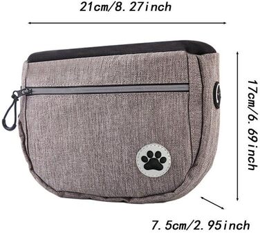 Сумка для собак Lpitoy, сумка для дресирування собак, сумка для прогулянок з собакою на пояс, для цуценят та собак, сіра