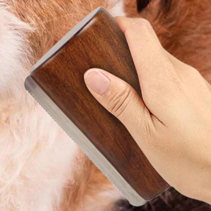 Щітка для вичісування шерсті собак та котів з дерев'яною ручкою | Інструмент для догляду за тваринами, видалення шерсті, підходить для довгошерстих порід