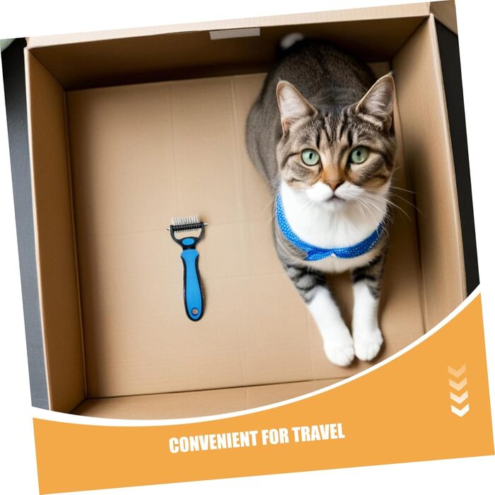 Кгребінець для видалення ковтунів та підшерстка для котів та собак, 2 шт. - безболісна доглядова щітка з нержавіючої сталі