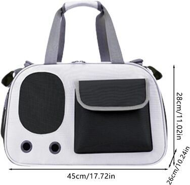 Портативна переноска для тварин - складана сумка для котів та маленьких собак, легка переноска | Міцна переноска для домашніх тварин з вентиляційною сіткою для безпечних подорожей з цуценятами або в дорозі, зелений (сірий)