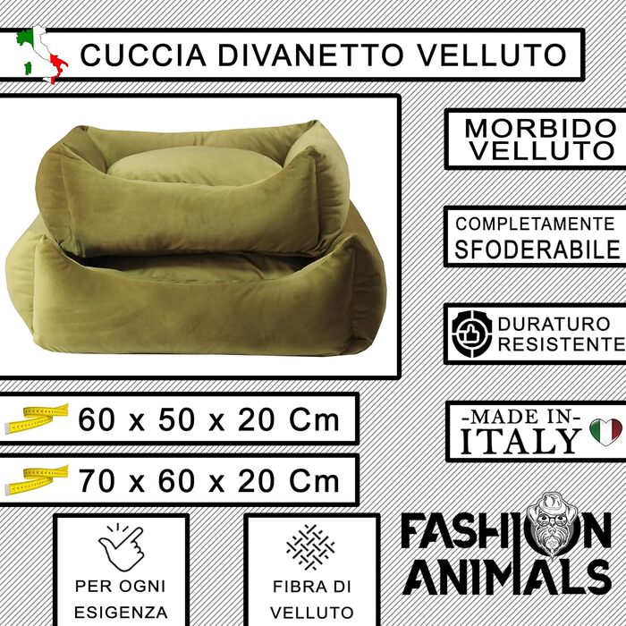 М'яке миється лежанка для собак та котів з блискавкою – Лежанка з тканини велюр – Зручна та легко чиститься – 2 розміри (M, жовтий)