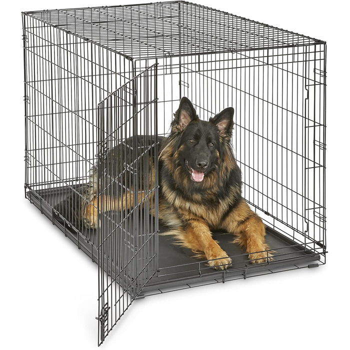 Кія Hundebox B30 - переноска для собак, 76 см, для маленьких порід, з піддоном, захистом підлоги та окремими дверима (124 x 76 x 82 см)