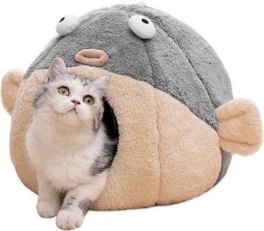 Котяче ліжко-купол для домашніх котів, рожеве, знімна м'яка подушка, плюшева бавовна, не деформується, дизайн кульки, різні розміри (M)