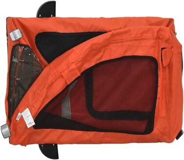 Причіп для велосипеда для собак Оранжевий та Сірий, Oxford-Gewebe та сталь, LH48939