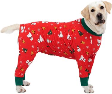 Комбінезон для собак великих порід, захисний, анти-шерсть, від лизання, для захисту ран, піжамний, розмір XXXL, 7XL, для святкування Різдва