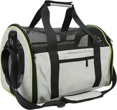 Транспортна сумка для домашніх тварин Cloimei Premium 600D Nylon, сіра, для котів та собак, 17 x 11 x 11 см