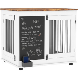 Клітка для собак PawHut, біла, з 3 дверцятами, для собак середніх порід до 20 кг, 80x60x70 см