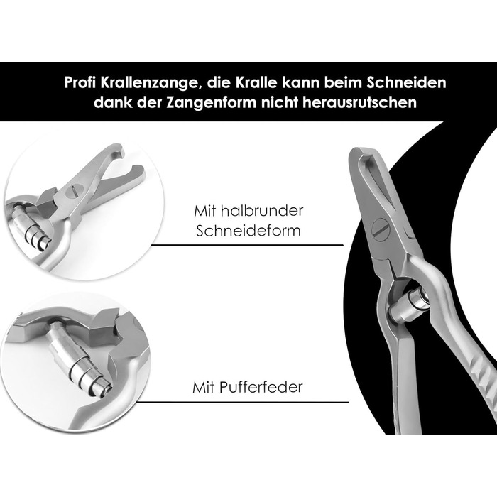 Професійна кусачка для обрізання кігтів собак та котів - інструмент для грумінгу з нержавіючої сталі