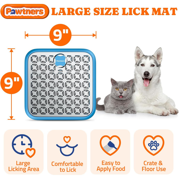 Лежак-іграшка для собак великих порід з годівницею, блакитний. Зменшує нудьгу та тривогу, сповільнює годування. З лопаткою та щіткою.