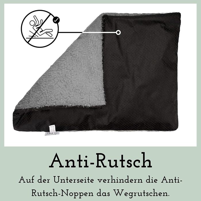 Тепла ковдра для собак Fellou 90 x 64 см - самонагріваюча, миється, без сторонніх звуків, сірого кольору