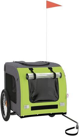 Фahrradanhänger Festnight: Причіп для велосипеда для собак чорного та сірого кольорів, 45 кг, зелено-сірий