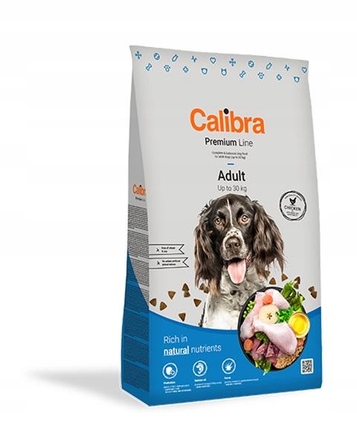 Сухий корм для собак Calibra Premium Adult, курка, для малих та середніх порід, 12 кг