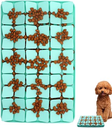 Килимок для ласощів для собак з силікону з розширеннями, килимок-ліззер для собак, зменшує нудьгу, зелений