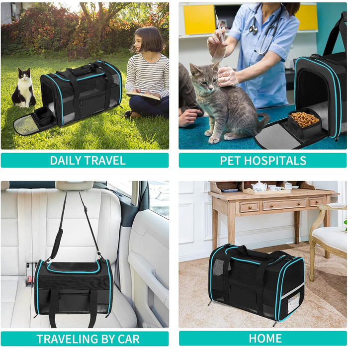 Трансформер для котів та собак, велика переноска для тварин, чорна, 25 л