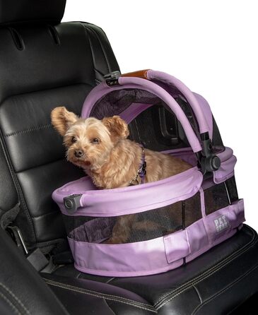 Pet Gear View 360 Ultra Lite — автокрісло-бокс для маленьких собак і котів, безпечне перевезення, кнопковий вхід, 38,1 см, синій