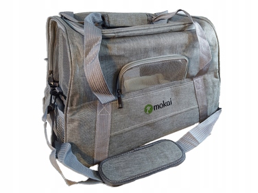 Транспортувальна сумка-переноска для котів та собак, сіра, зручна та портативна