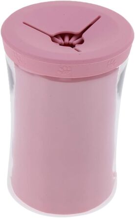 Миска для миття лап собакам, рожева | Чистяча щітка для лап собак